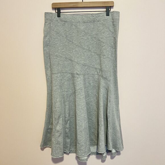 NWT Daily Practice by Anthropologie Seamed Midi Skirt Grey Women's Size XL - Picture 4 of 12